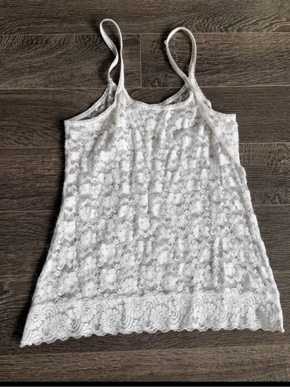 white lace tank